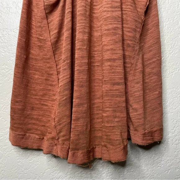 We The Free Mock Neck Sleeveless Tank Top Rust Burnt Orange Boho Free People - Picture 8 of 10